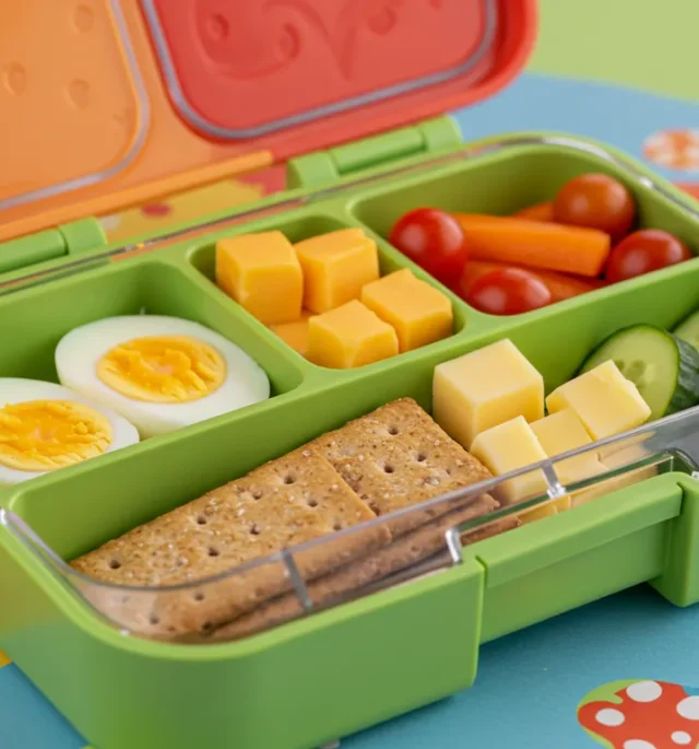 Energy snacks for toddlers with apples, bananas, and yogurt