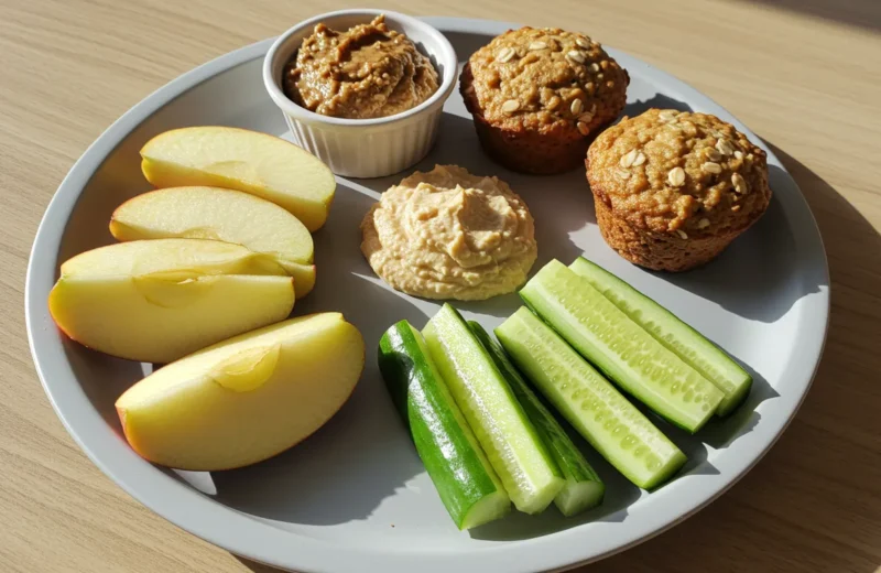 Allergy-Friendly Toddler Snacks (Nut-Free, Dairy-Free Options) 17 Allergy friendly toddler snacks with fruit, hummus, and oat muffins