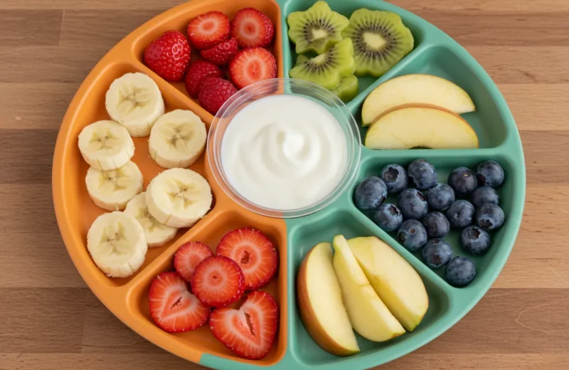 Fruit-Based Toddler Snacks (Quick, Fun, and Healthy) 24 Fruit toddler snacks with bananas, apples, strawberries, and blueberries