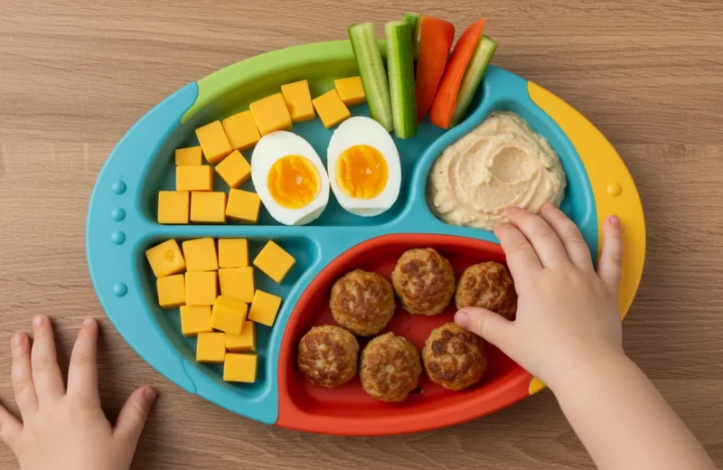 High-Protein Snack Ideas for Toddlers 23 High protein toddler snacks with cheese, eggs, hummus, and meatballs