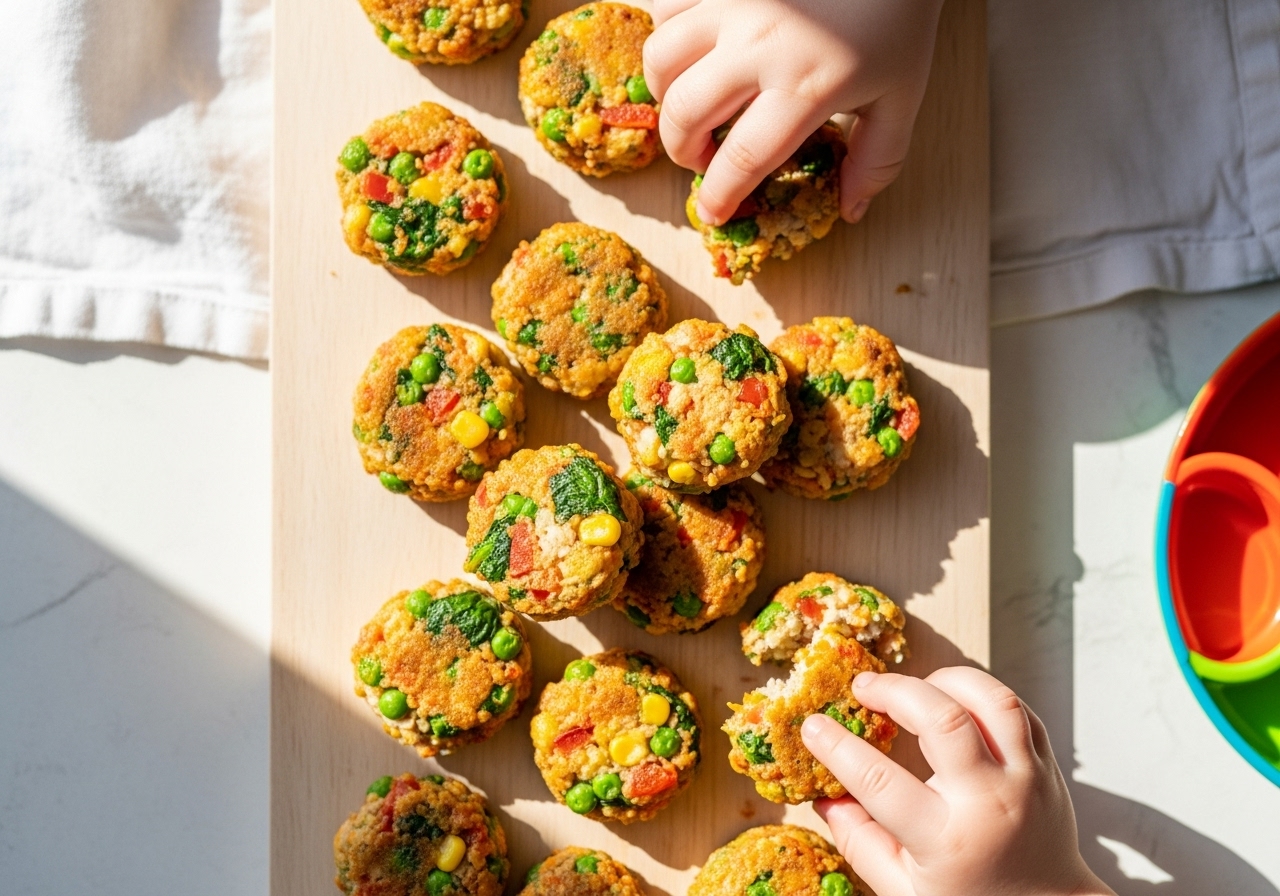 Rainbow Veggie & Chicken Nuggets