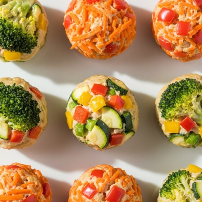 Rainbow Veggie & Chicken Bites:
