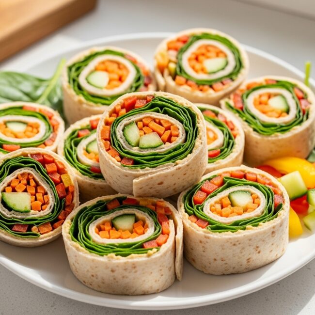 Whiz-Bang Hummus Pinwheels