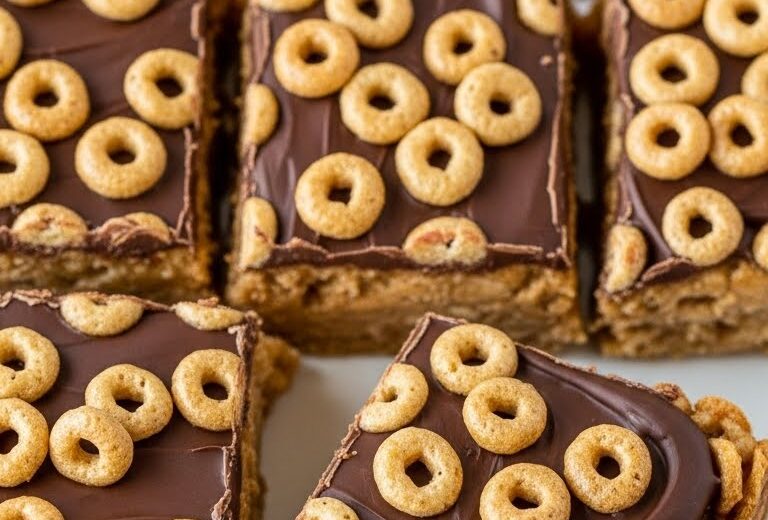 No-Bake Cheerio Peanut Butter Bars | Easy 5-Ingredient Snack
