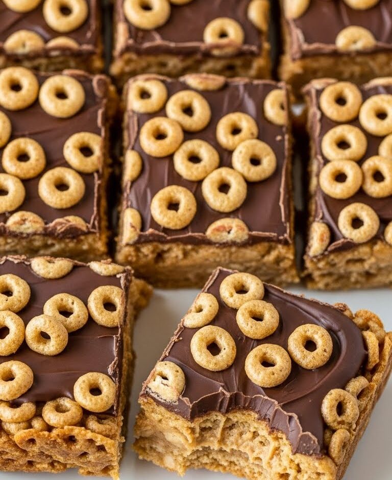 No-Bake Cheerio Peanut Butter Bars | Easy 5-Ingredient Snack