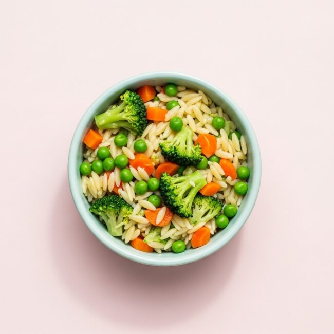 Veggie Orzo Toddler Meal