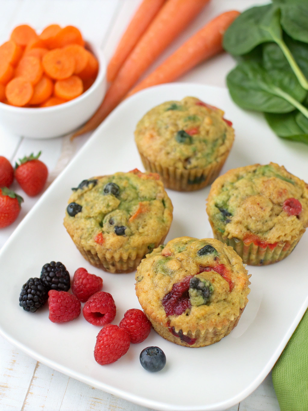 Fruit Veggie Breakfast Muffins For Toddlers INGREDIENTS