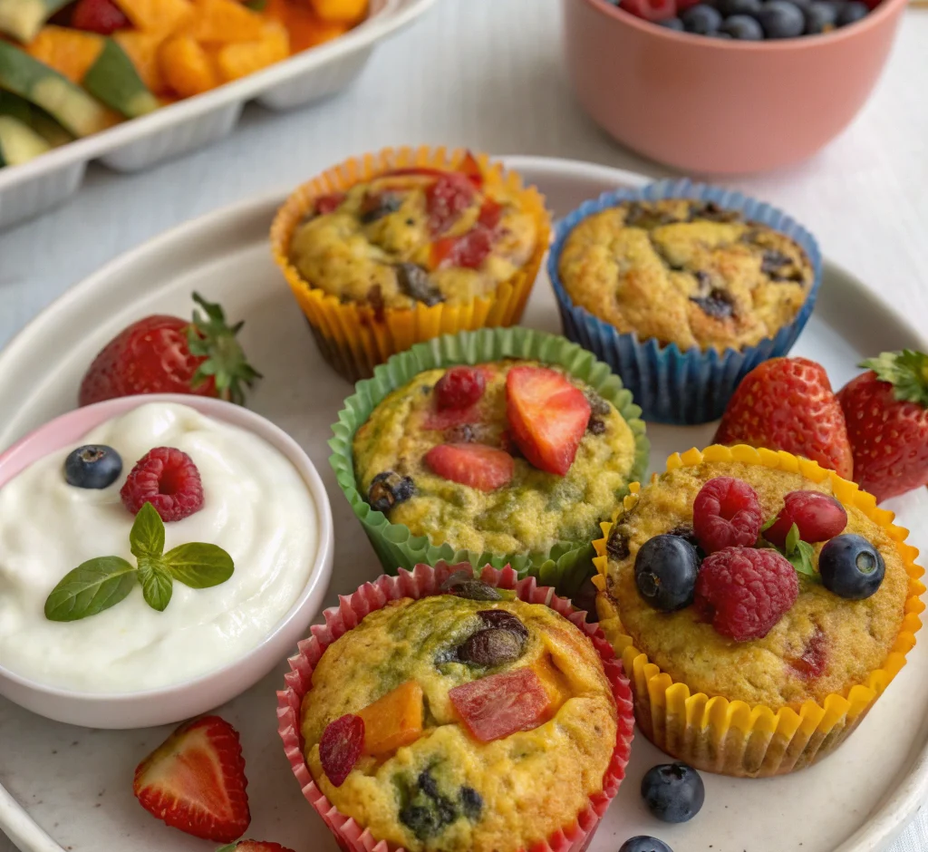 Fruit & Veggie Breakfast Muffins For Toddlers