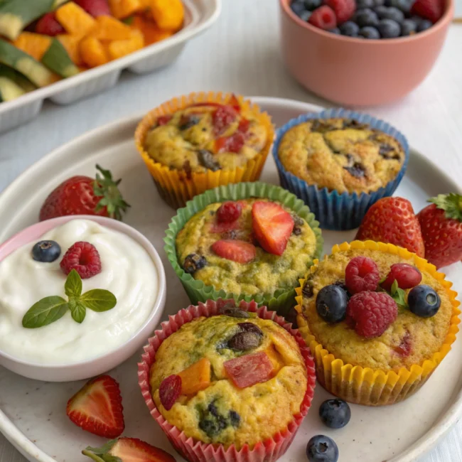Fruit & Veggie Breakfast Muffins For Toddlers