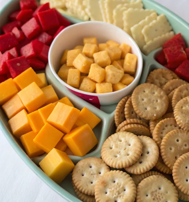 toddler snacks with cheese and crackers